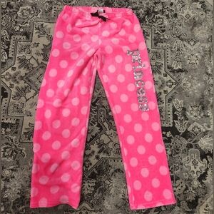 Fluffy Polka Dot Princess Pajama Pants XL